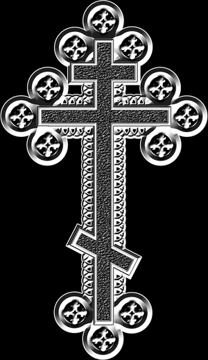Православный узорный крест - картинки для гравировки